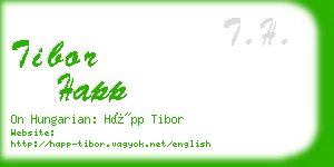tibor happ business card